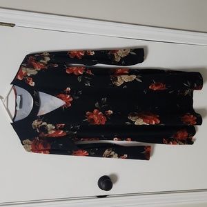 Black Floral Dress Size XS
